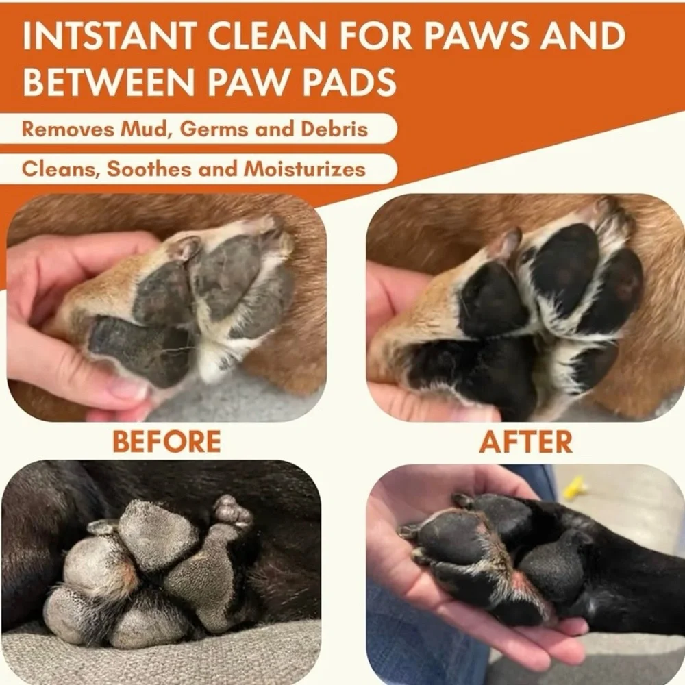 Dog Paw Cleaner Foam‎ No Rinse Aloe pH-Balanced DOMESTEE 5.1 oz Dog/Cat EXP 4/28